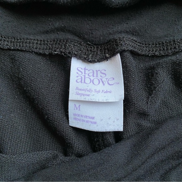 4/$20 Stars Above Modal Skinny Lounge Pants Black Medium Soft High Waist - Picture 3 of 7